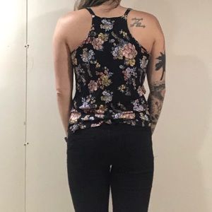 Black & floral tank